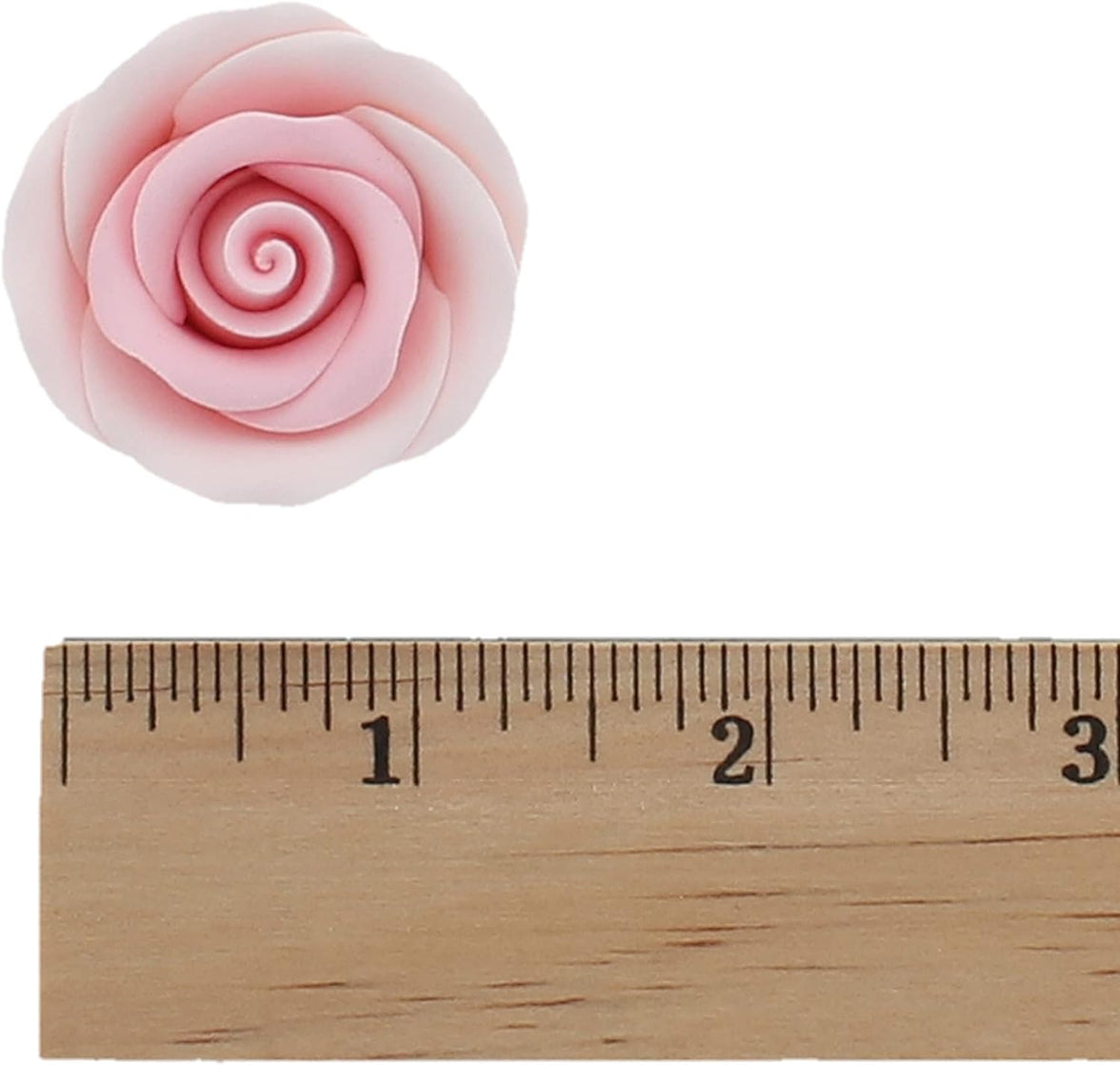 Premium Roses for Decorating Cakes and Cupcakes, by Global Sugar Art, Medium, Pink
