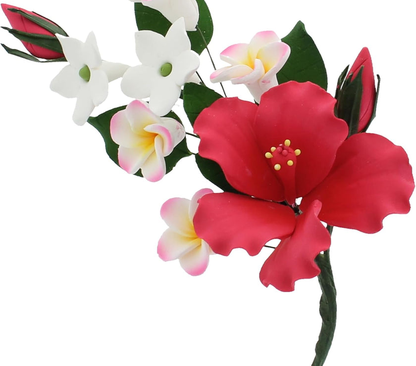 Premium Hibiscus Sugar Flower Sprays by Global Sugar Art, Pink