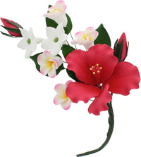 Premium Hibiscus Sugar Flower Sprays by Global Sugar Art, Pink