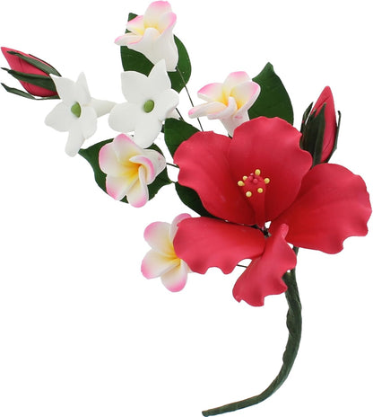 Pink Tropical Hibiscus Plumeria Spray