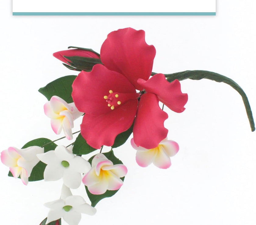Premium Hibiscus Sugar Flower Sprays by Global Sugar Art, Pink
