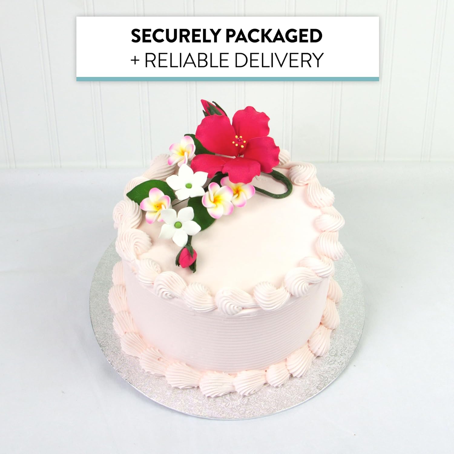 Premium Hibiscus Sugar Flower Sprays by Global Sugar Art, Pink