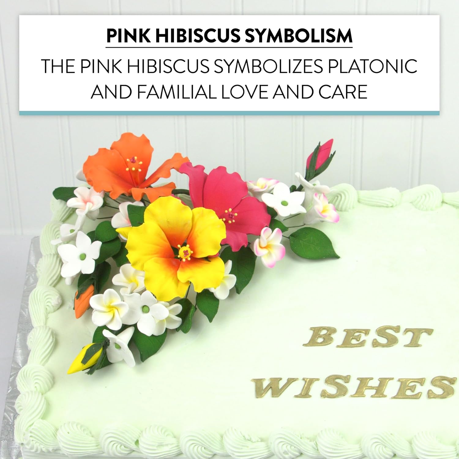 Premium Hibiscus Sugar Flower Sprays by Global Sugar Art, Pink