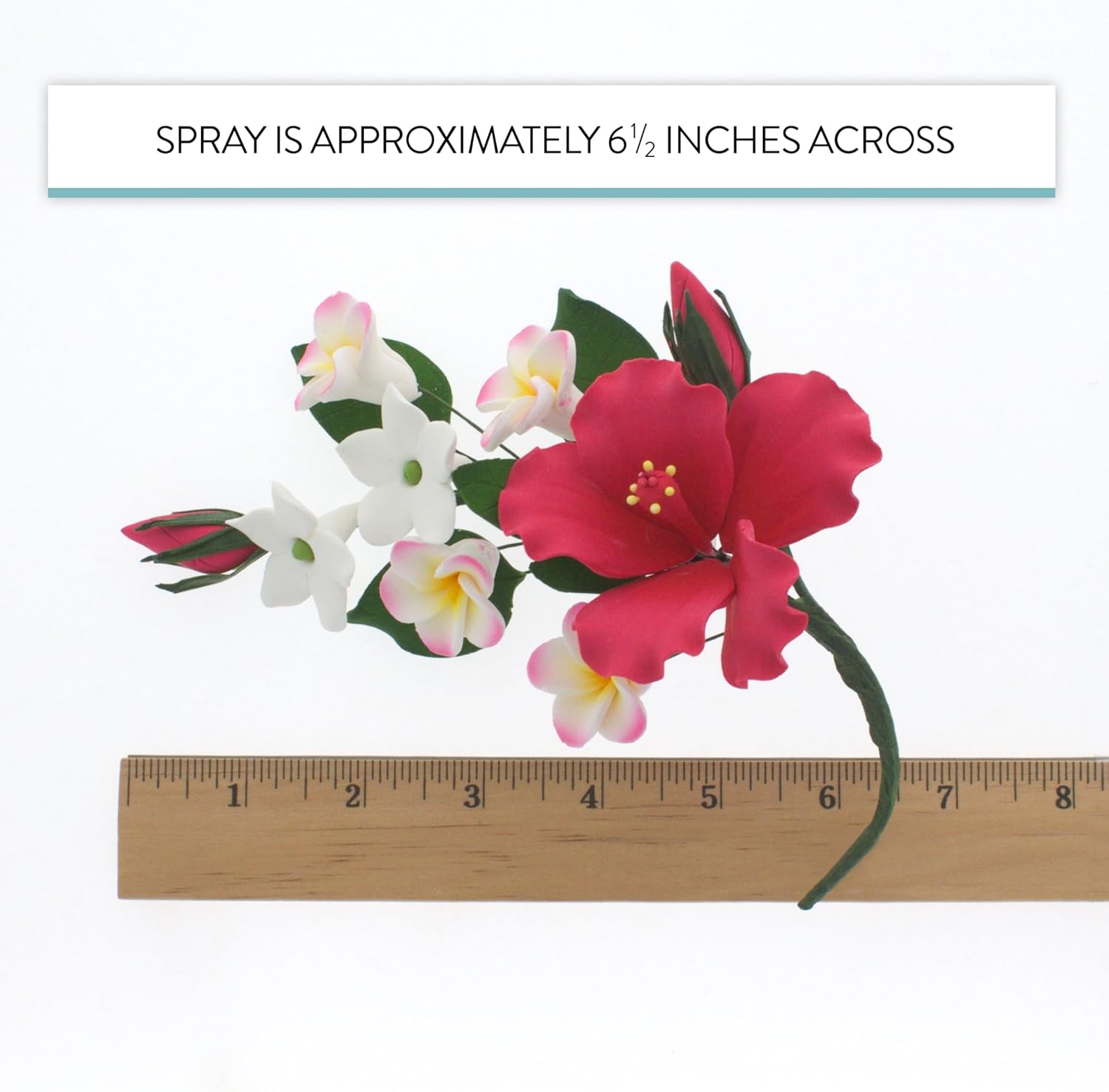 Premium Hibiscus Sugar Flower Sprays by Global Sugar Art, Pink