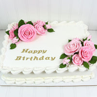 Exquisite Rose & Leaf Kit, Sugar Cake Flowers by Global Sugar Art, Pink Roses with Leaves, 65-Piece Set