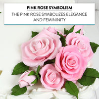 Exquisite Rose & Leaf Kit, Sugar Cake Flowers by Global Sugar Art, Pink Roses with Leaves, 65-Piece Set