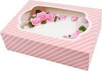 Extra Deep Quarter Sheet Cake Box with Window, Auto-Popup, 14 x 10 x 5 Inches