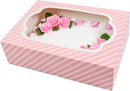 14 x 10 x 5 Inch Extra Deep Quarter Sheet Cake Boxes with Window