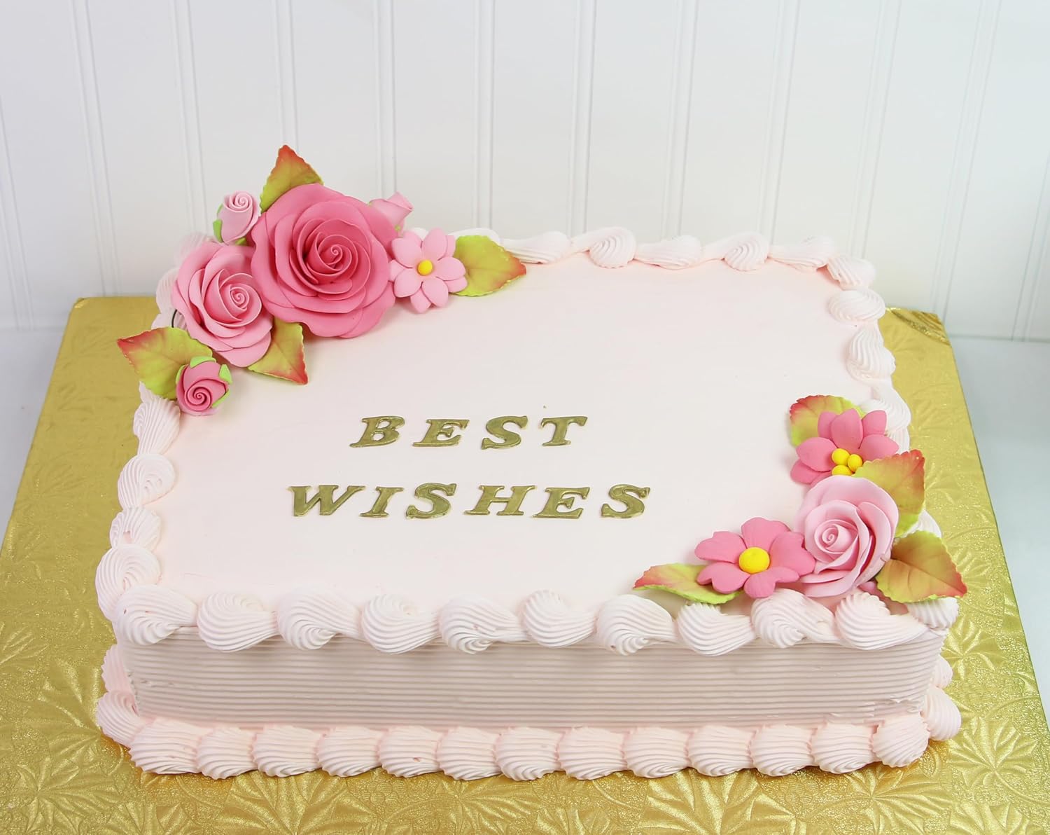 Rose and Blossom Set, Sugar Flowers for Cakes, by Global Sugar Art, Pink Roses and Blossoms