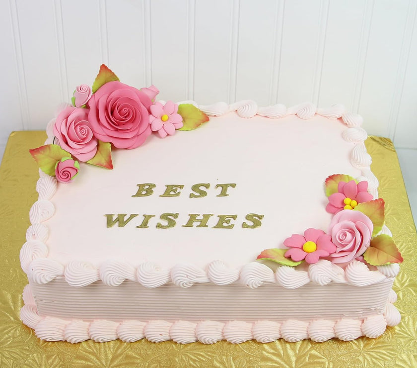 Rose and Blossom Set, Sugar Flowers for Cakes, by Global Sugar Art, Pink Roses and Blossoms