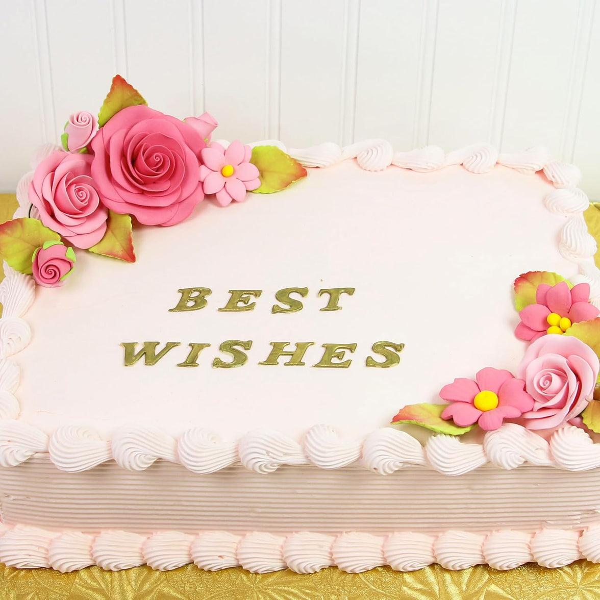 Rose and Blossom Set, Sugar Flowers for Cakes, by Global Sugar Art, Pink Roses and Blossoms