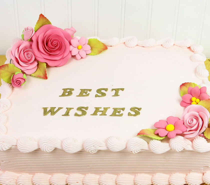 Rose and Blossom Set, Sugar Flowers for Cakes, by Global Sugar Art, Pink Roses and Blossoms