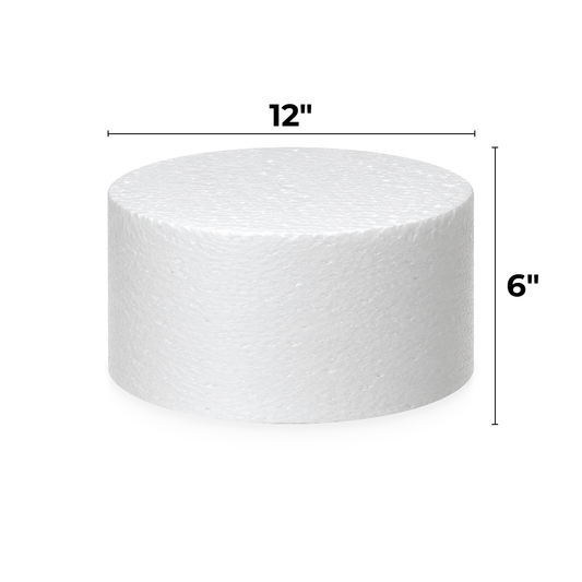 12 Inch Round Cake Dummy, 6 Inch Tall