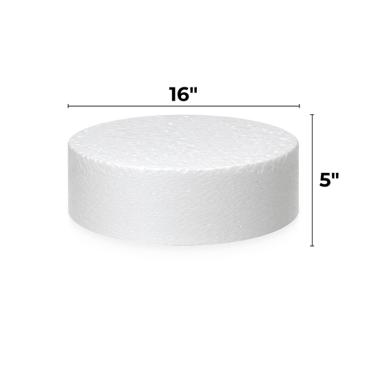 16 Inch Round Cake Dummy, 5 Inch Tall