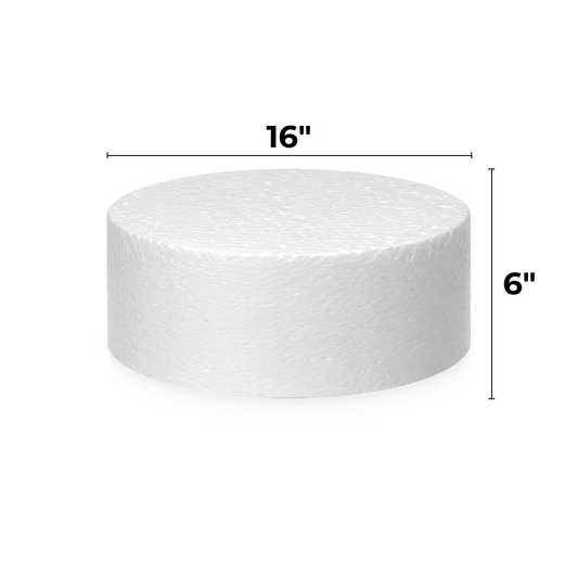 16 Inch Round Cake Dummy, 6 Inch Tall