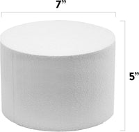 7 Inch Cake Round Cake Dummy – Styrofoam Fake Cake for Decorating, Display & Practice, by Global Sugar Art
