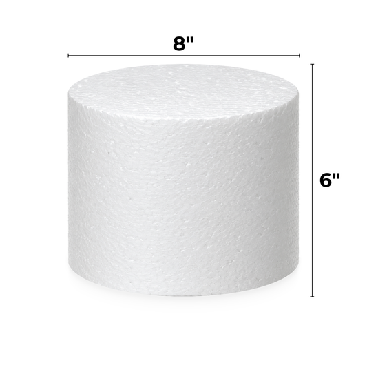 8 Inch Round Cake Dummy, 6 Inch Tall