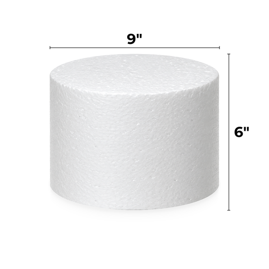 9 Inch Round Cake Dummy, 6 Inch Tall