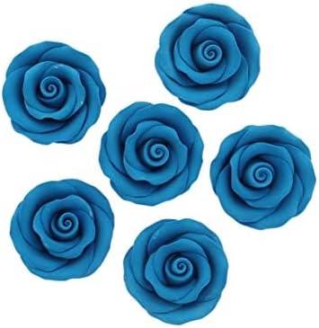 Blue Edible Roses, Premium, 1.5-inch, 12 Count