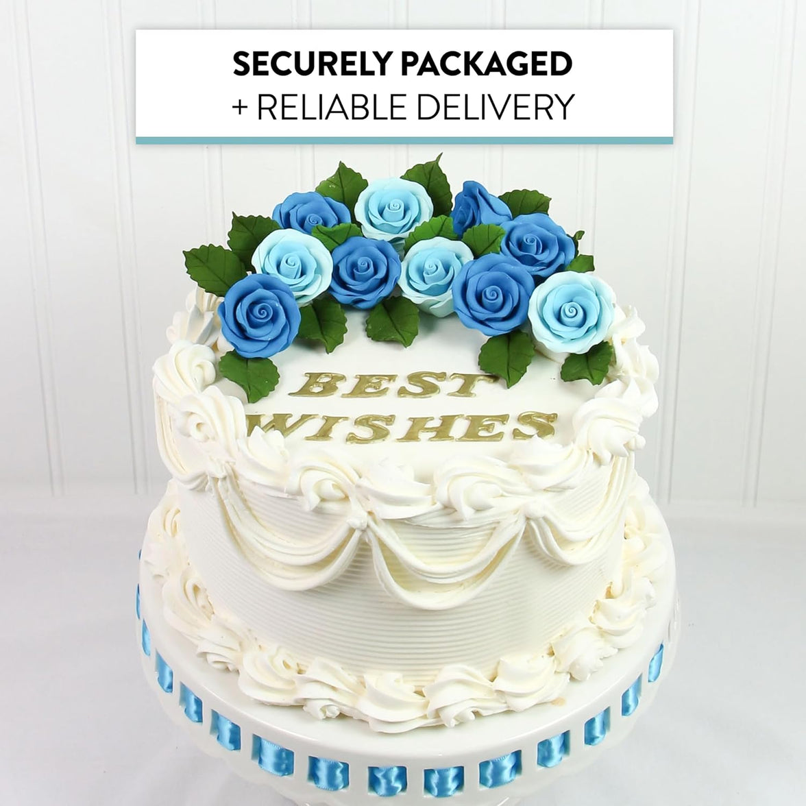 Premium Roses for Decorating Cakes and Cupcakes, by Global Sugar Art, Medium, Royal Blue