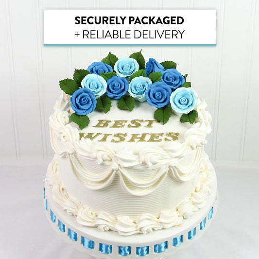 Blue Edible Roses, Premium, 1.5-inch, 12 Count