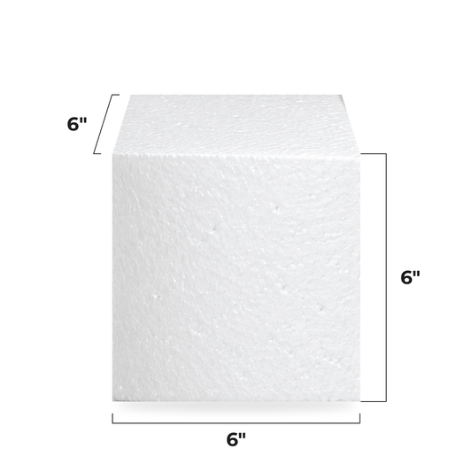 6x6 Inch Square Cake Dummy, 6 Inch Tall