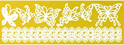 Butterflies & Ribbon Silicone Lace Mat for Cake Decorating