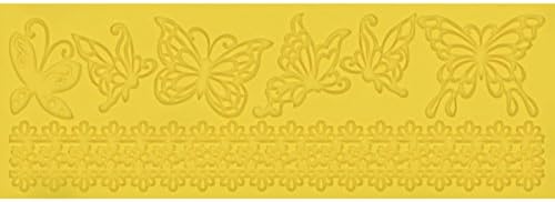 Global Sugar Art Butterflies & Ribbon Silicone Lace Mat for Cake Decorating, by Global Sugar Art