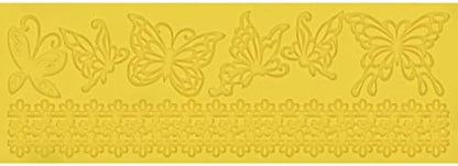 Butterflies & Ribbon Silicone Lace Mat for Cake Decorating