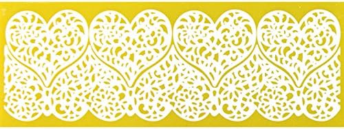 Double Hearts Silicone Lace Mat for Cakes, by Global Sugar Art