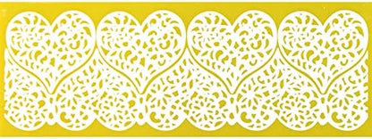 Double Hearts Silicone Lace Mat for Cake Decorating