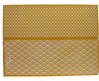 Geometric Wide Borders Silicone Lace Mat for Cake Decorating