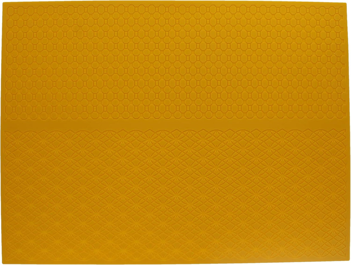 Geometric Wide Borders Silicone Lace Mat for Cake Decorating, by Global Sugar Art