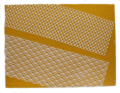 Geometric Wide Borders Silicone Lace Mat for Cake Decorating