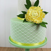 Geometric Wide Borders Silicone Lace Mat for Cake Decorating, by Global Sugar Art