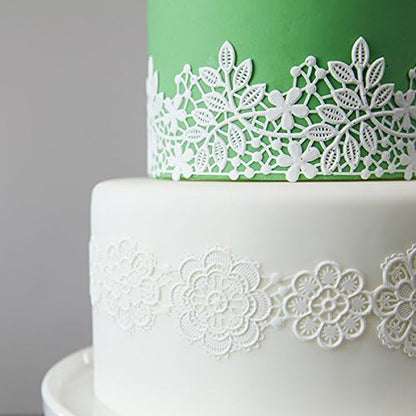 Blossoms & Vines Silicone Lace Mat for Cake Decorating