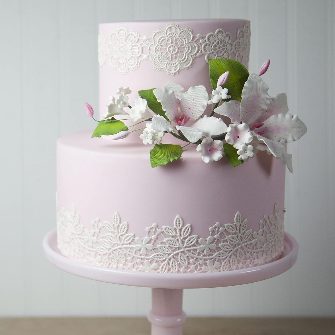 Global Sugar Art Blossoms & Vines Silicone Lace Mat for Cake Decorating, by Global Sugar Art