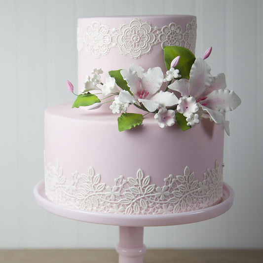 Blossoms & Vines Silicone Lace Mat for Cake Decorating