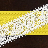 Global Sugar Art Paisley Lace Silicone Lace Mat for Cake Decorating, by Global Sugar Art