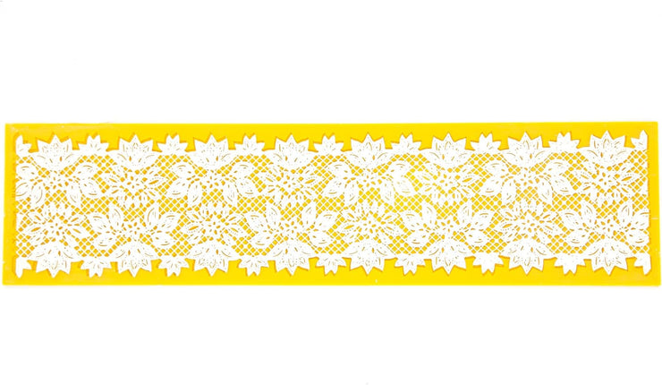 Water Lily Blossom Silicone Lace Mat for Cakes, by Global Sugar Art