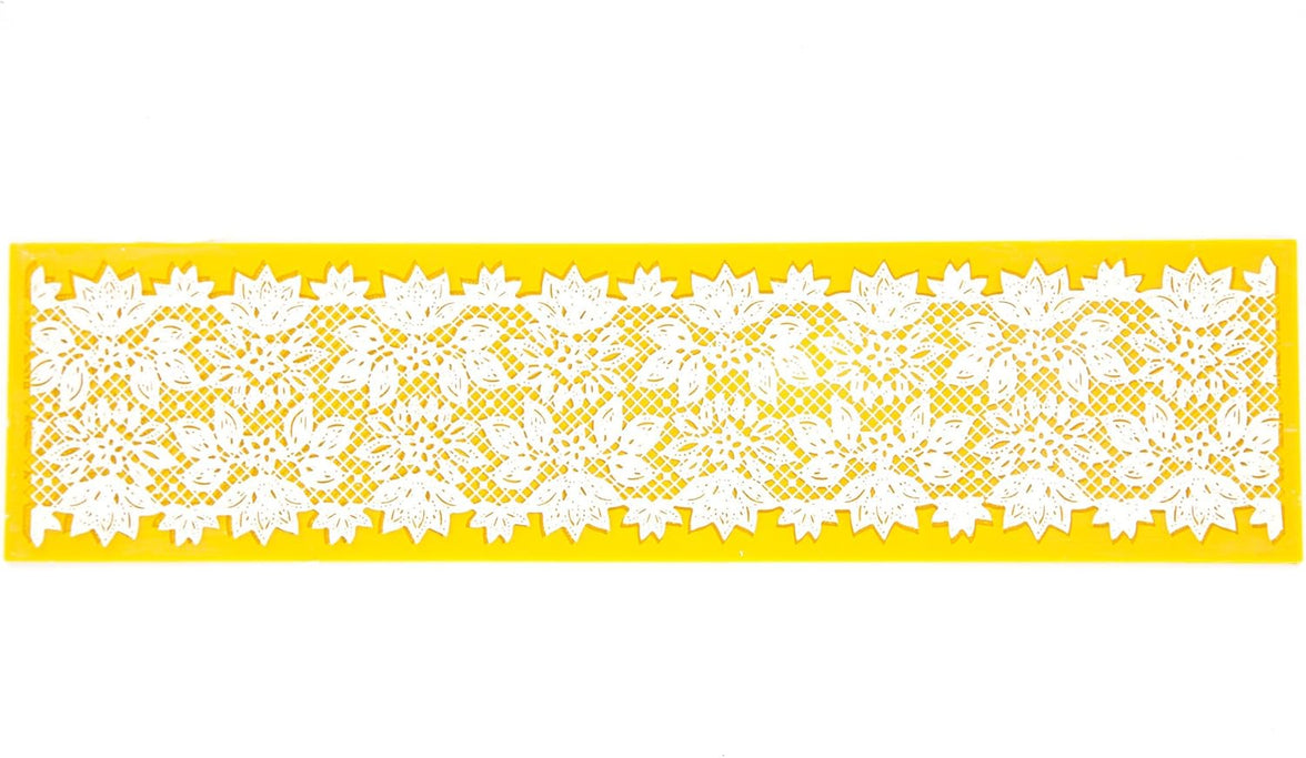 Water Lily Blossom Silicone Lace Mat for Cakes, by Global Sugar Art