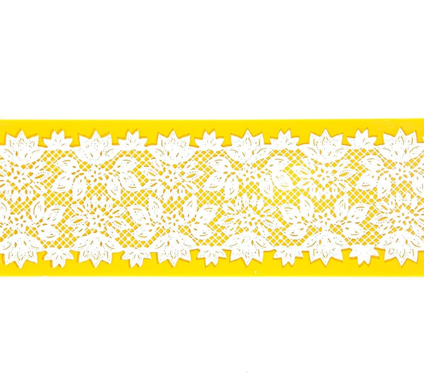 Water Lily Blossom Silicone Lace Mat for Cakes, by Global Sugar Art
