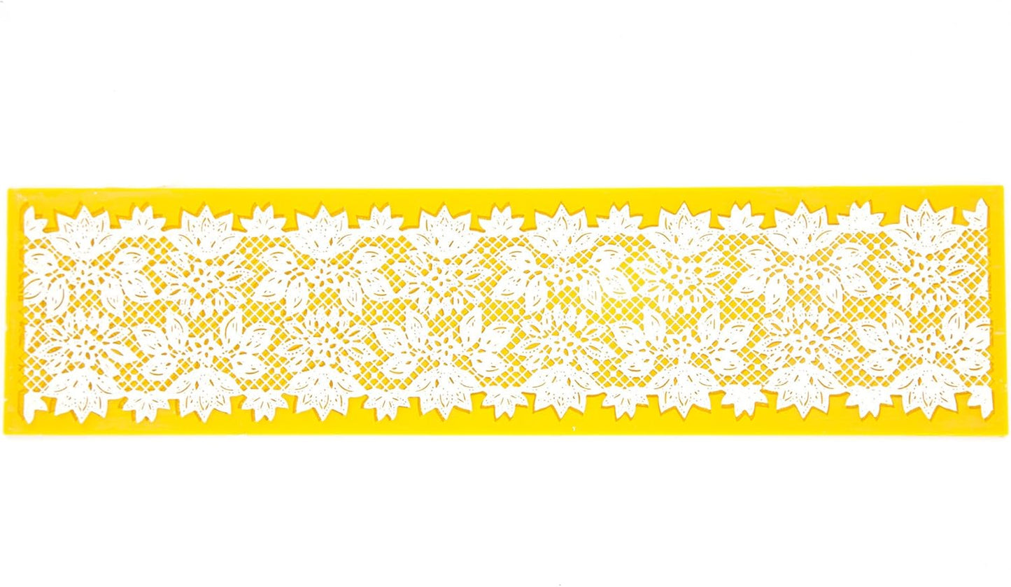 Water Lily Blossom Silicone Lace Mat for Cakes