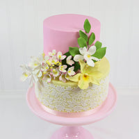 Water Lily Blossom Silicone Lace Mat for Cakes, by Global Sugar Art