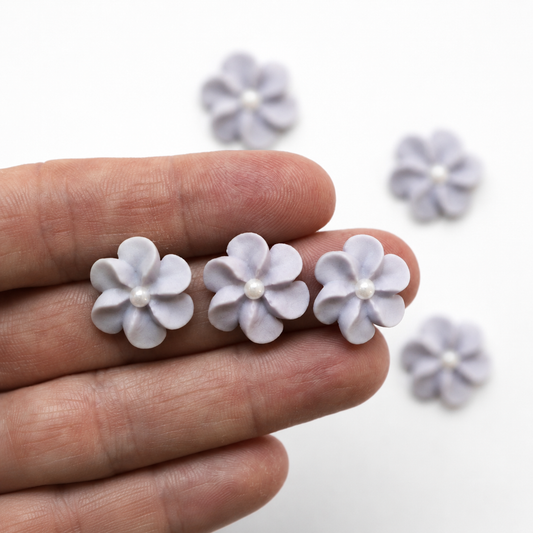 Mini Silver Edible Flowers with Pearls