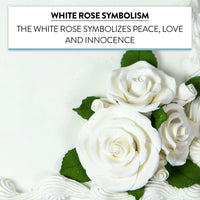 Exquisite Rose & Leaf Kit, Sugar Cake Flowers by Global Sugar Art, White Roses with Leaves, 65-Piece Set