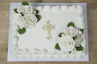 Exquisite Rose & Leaf Kit, Sugar Cake Flowers by Global Sugar Art, White Roses with Leaves, 65-Piece Set