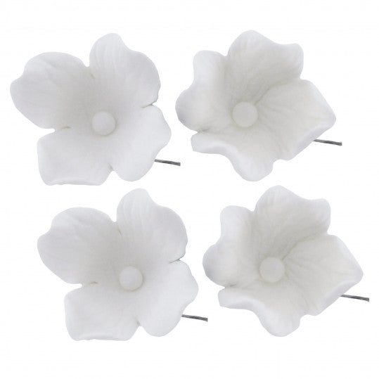 Hydrangea Sugar Flower Cake Decorations by Global Sugar Art, White