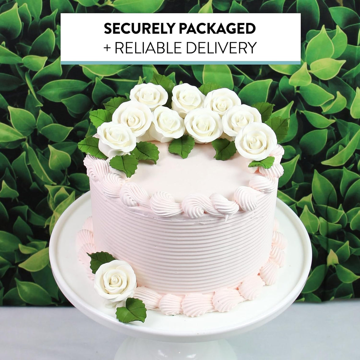 Premium Roses for Decorating Cakes and Cupcakes, by Global Sugar Art, Medium, White