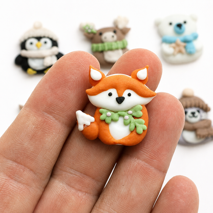 Christmas Cupcake Toppers, Natural Earthtone Pack